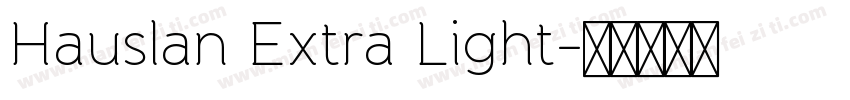 Hauslan Extra Light字体转换